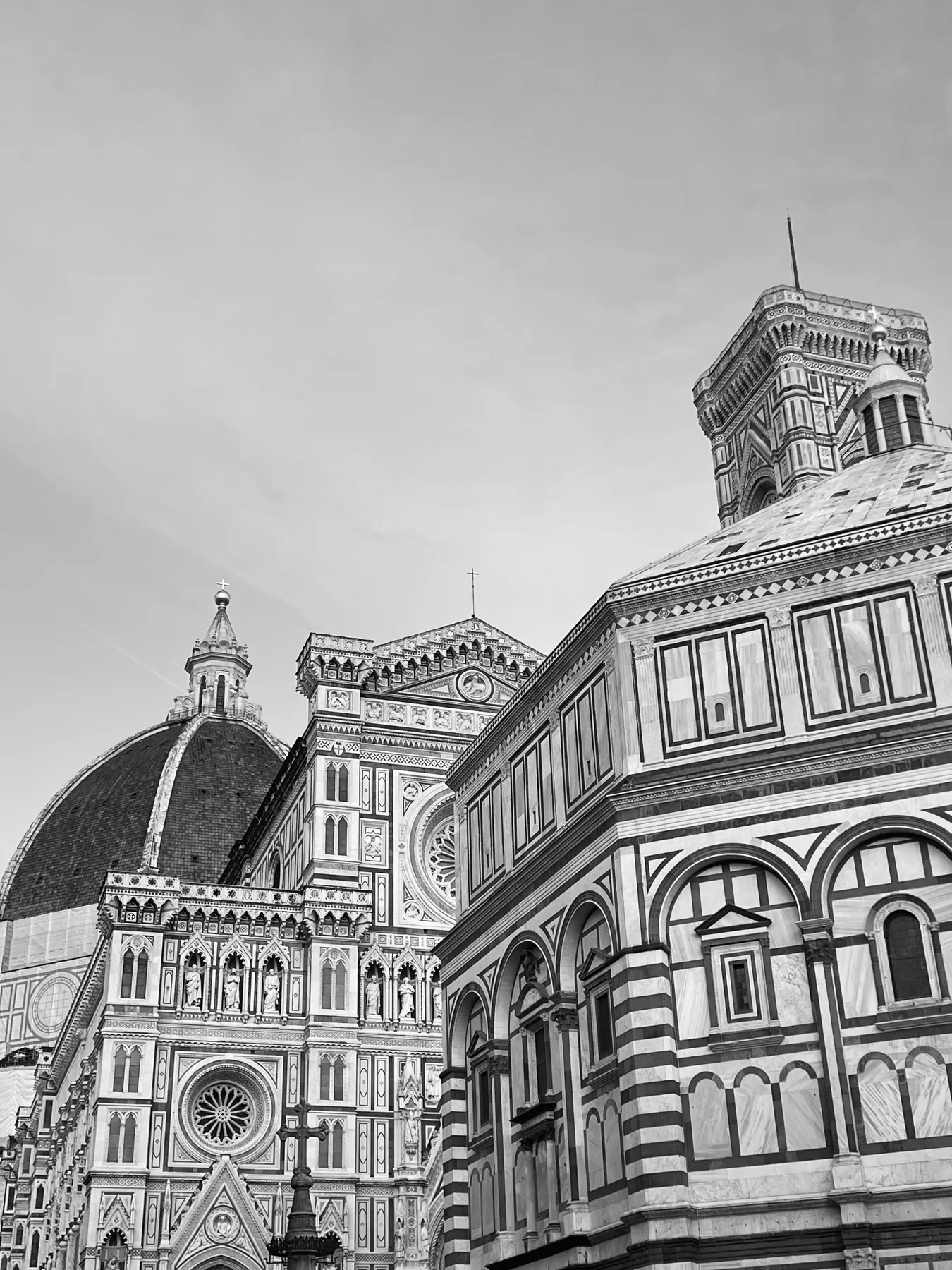 Florence Cathedral, Duomo di Firenze – black and white architectural view