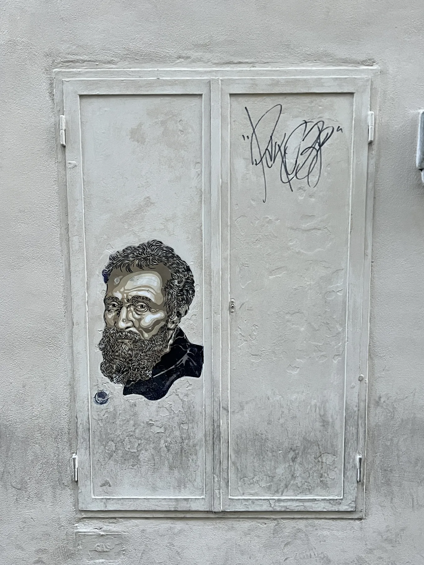 Textured wall in Florence, Italy