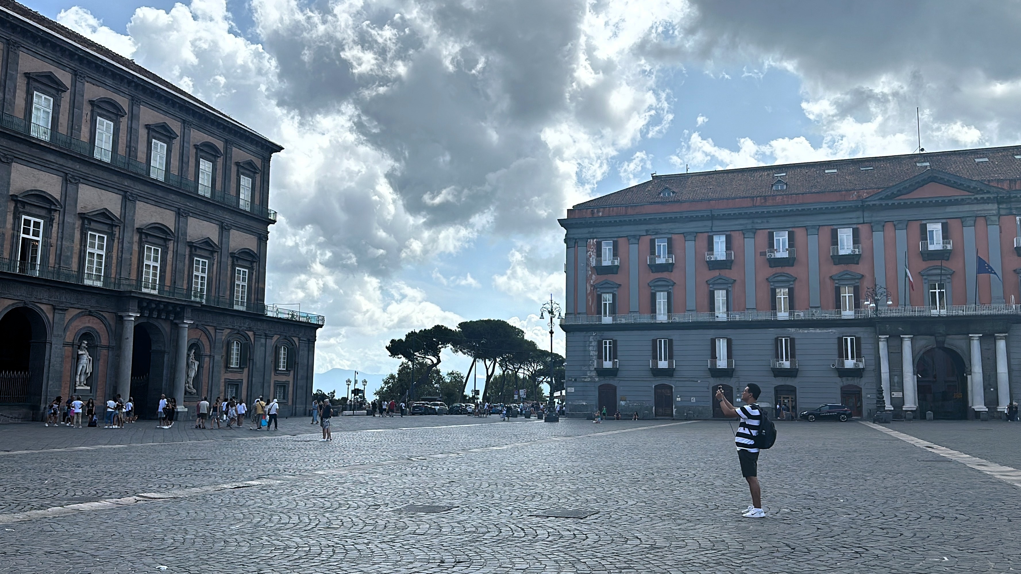 Piazza del Plebiscito, Naples, Italy – Royal Palace with dramatic clouds